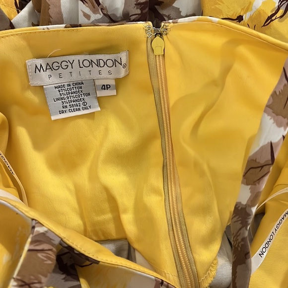 Maggy London Yellow Rose Dress - Picture 4 of 7